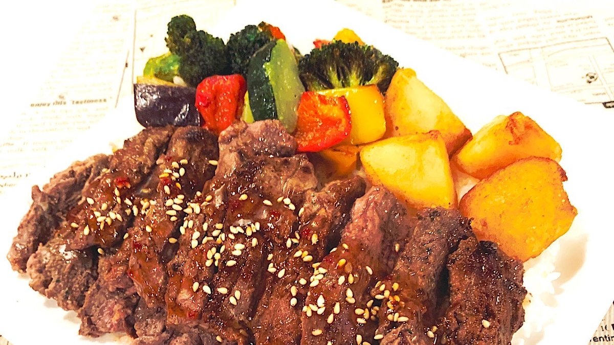 Image of Sumiyaki steak Over rice Nikushokuya(*0605)